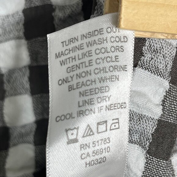 Maurices Gingham Square Neck Ruffle Sleeve Tank‎ Top Womens L Gauzy  Summer - Picture 5 of 8